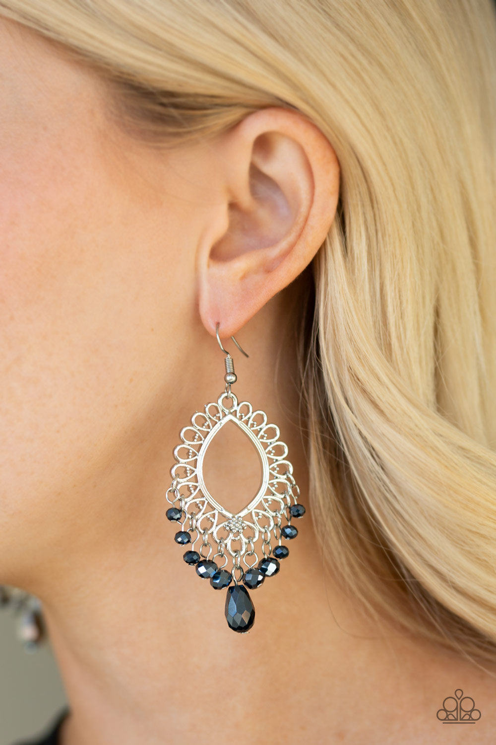 Paparazzi ♥ Just Say NOIR - Blue ♥ Earrings