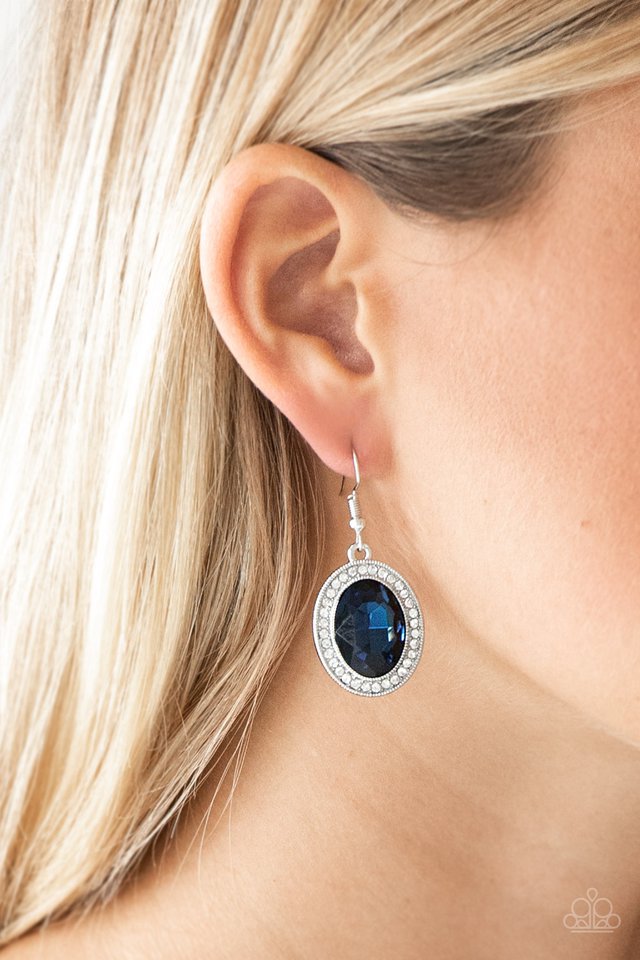 Paparazzi ♥ Only FAME In Town - Blue ♥ Earrings