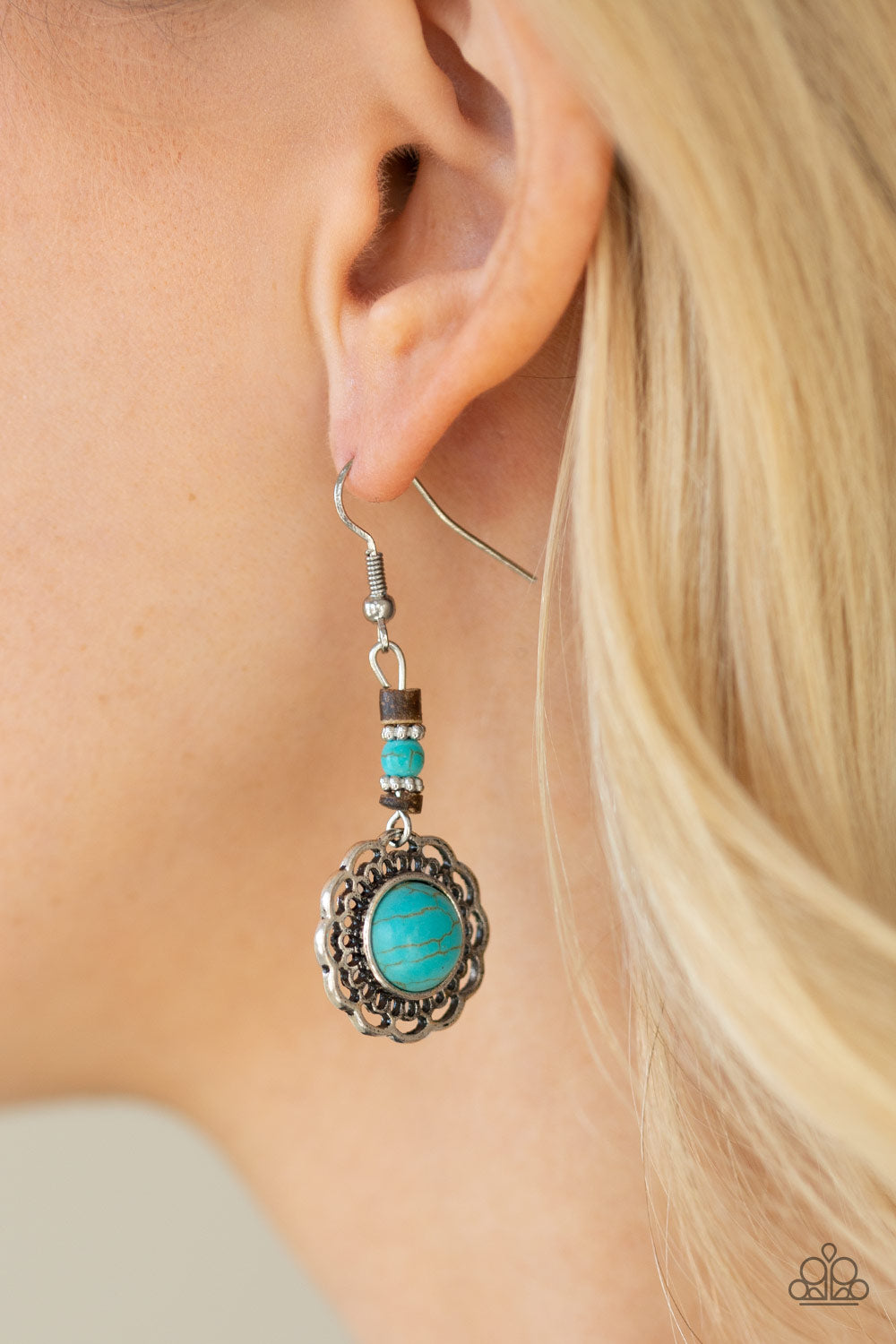 Paparazzi ♥ Desert Bliss - Blue ♥ Earrings