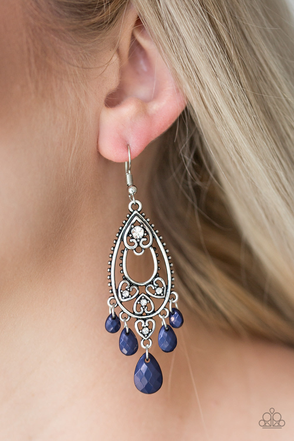 Paparazzi ♥ Fashion Flirt - Blue ♥ Earrings