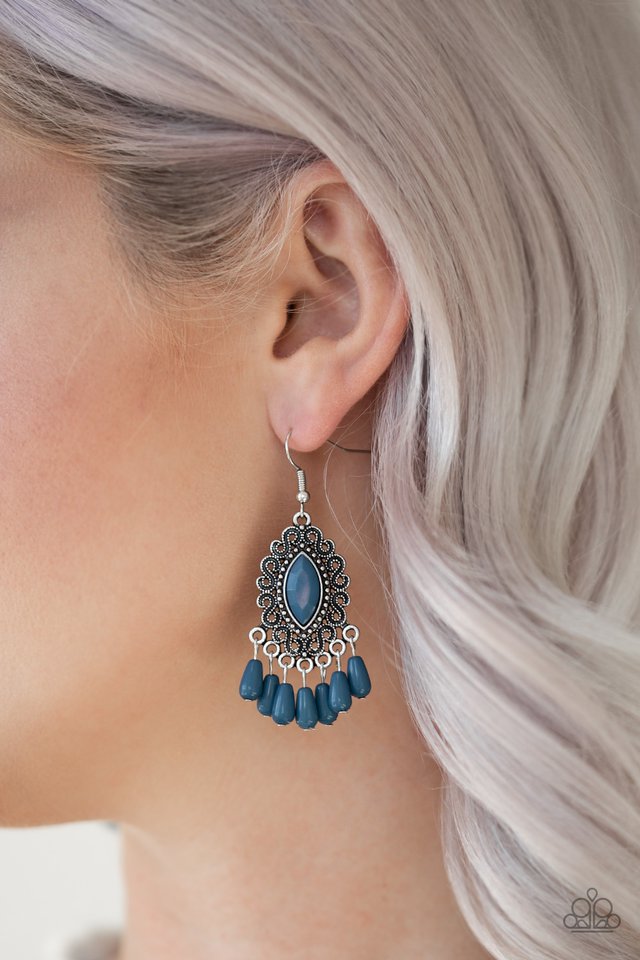 Paparazzi ♥ Private Villa - Blue ♥ Earrings