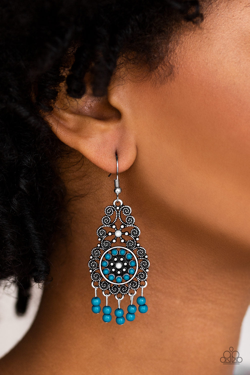 Paparazzi ♥ Courageously Congo - Blue ♥ Earrings