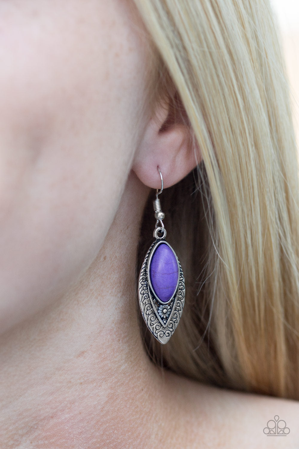Paparazzi ♥ Desert Garden - Purple ♥ Earrings
