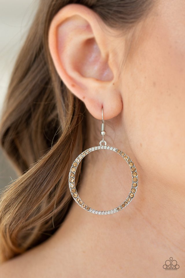 Paparazzi ♥ Risky Ritz - Brown ♥ Earrings