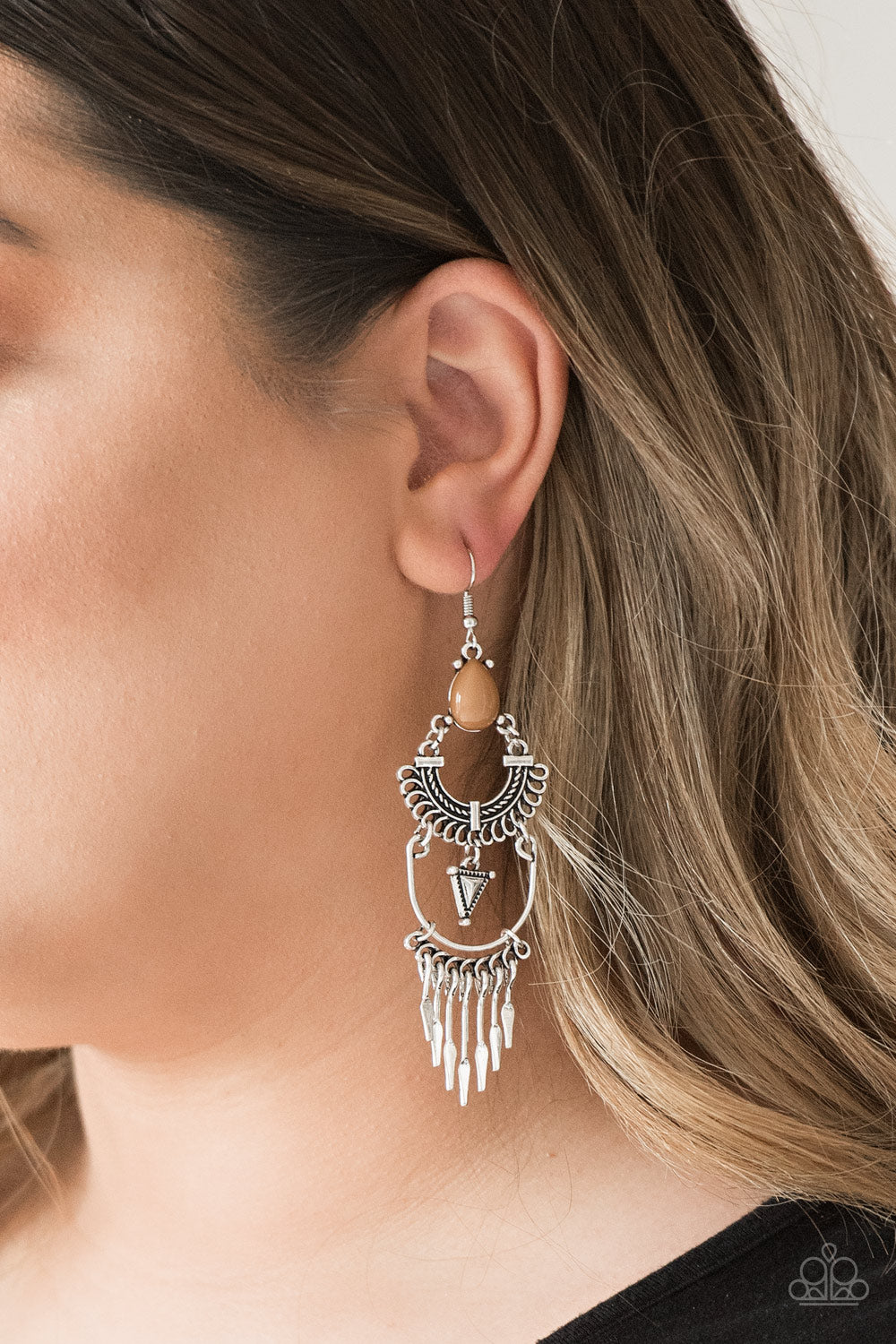 Paparazzi ♥ Progressively Pioneer - Brown ♥ Earrings