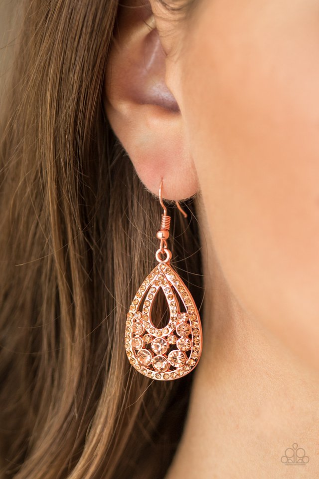 Paparazzi ♥ Sparkling Stardom - Copper ♥ Earrings