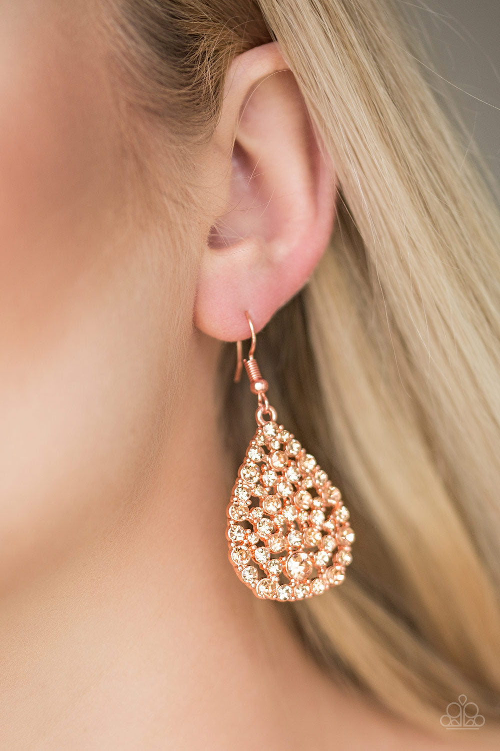 Paparazzi ♥ Sparkle Brighter - Copper ♥ Earrings