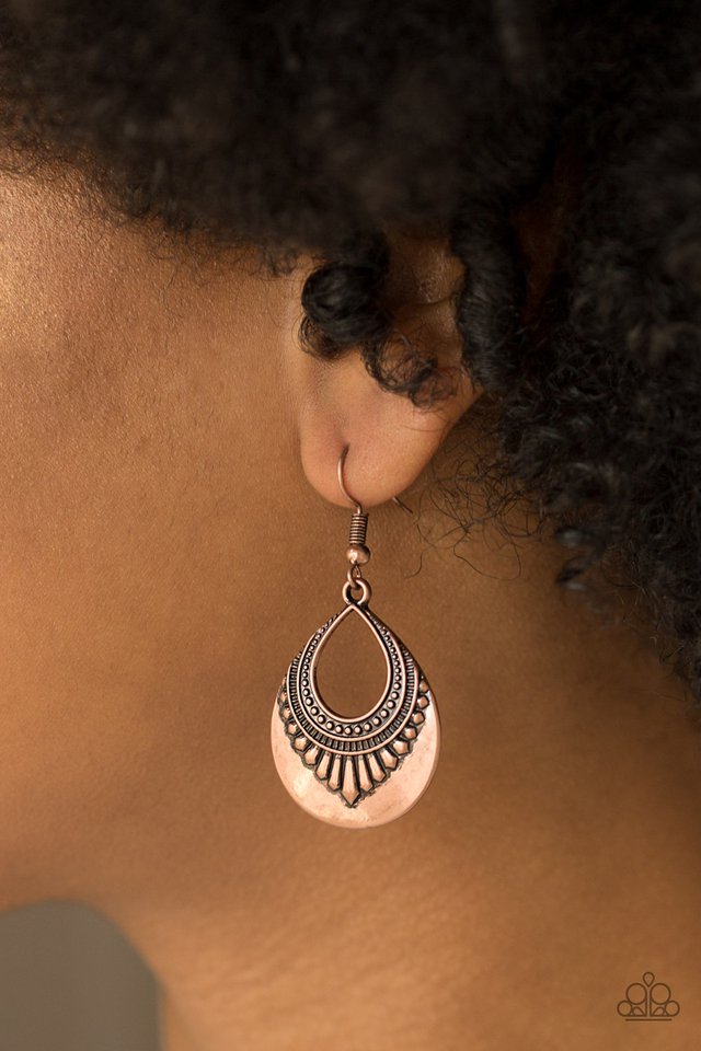 Paparazzi ♥ Totally Terrestrial - Copper ♥ Earrings