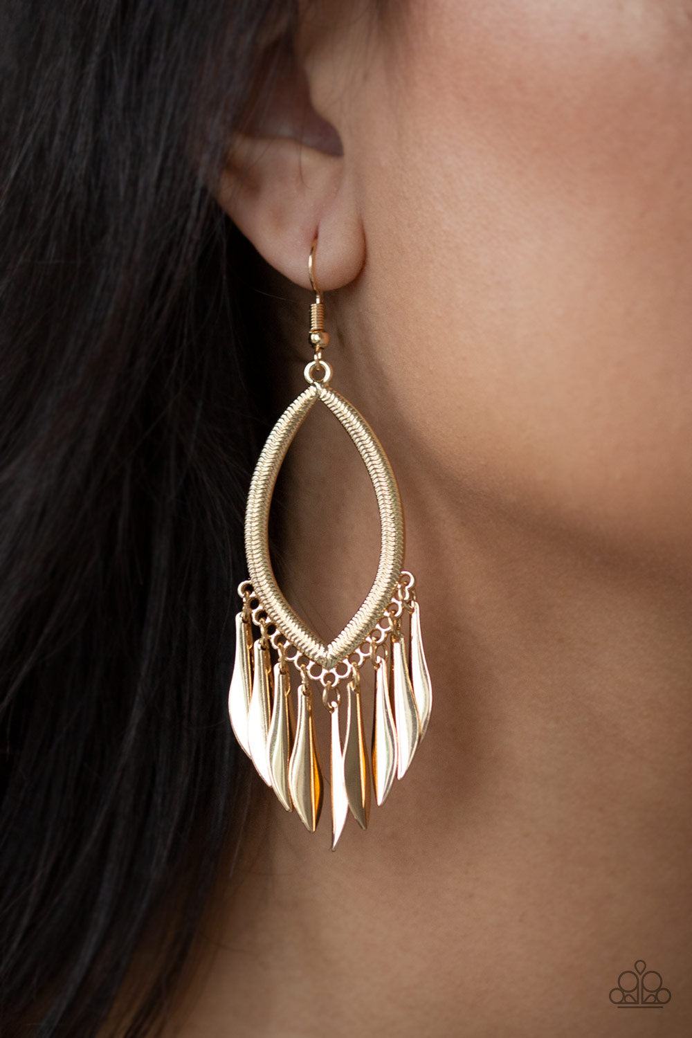 Paparazzi ♥ My FLAIR Lady - Gold ♥ Earrings