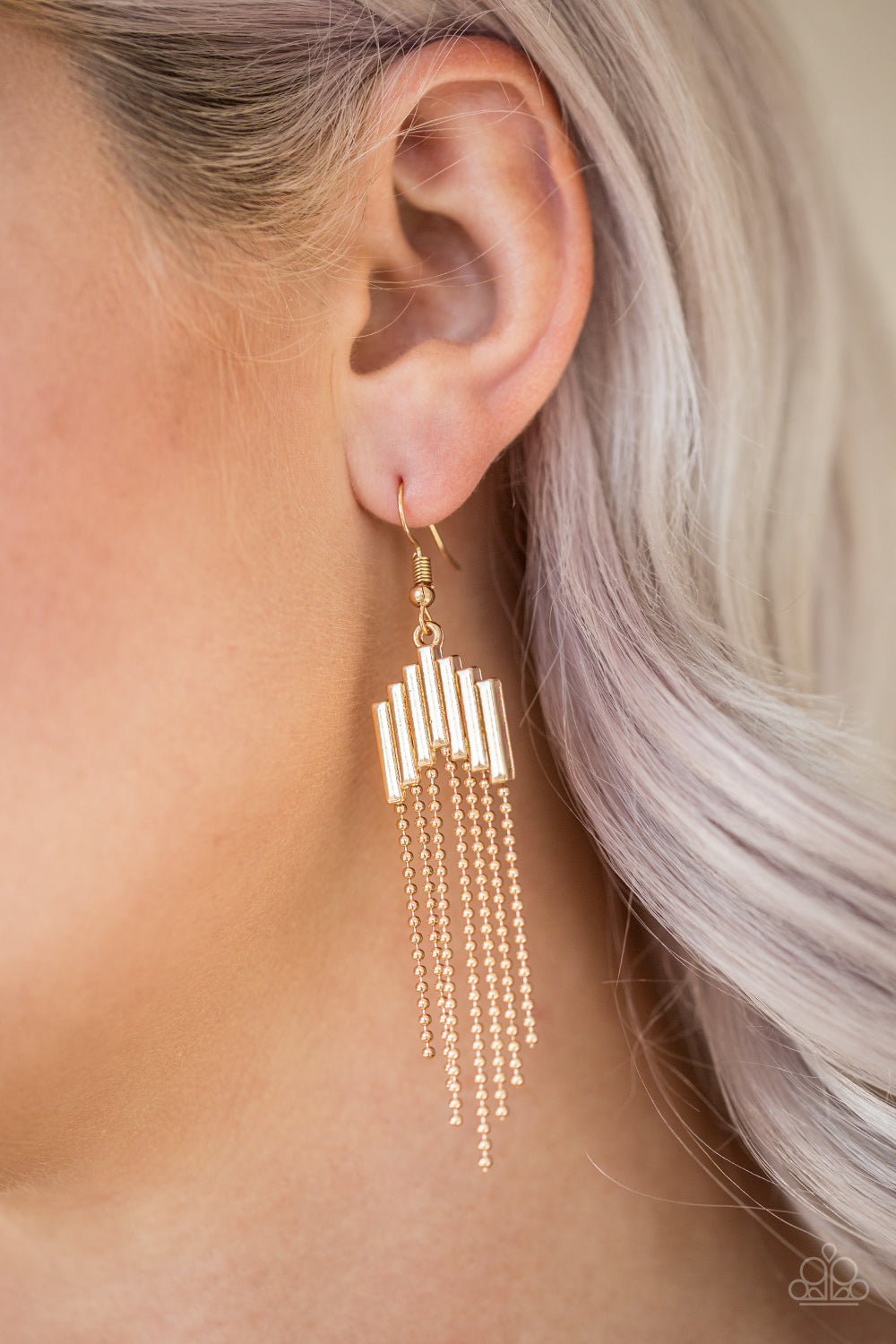 Paparazzi ♥ Radically Retro - Gold ♥ Earrings