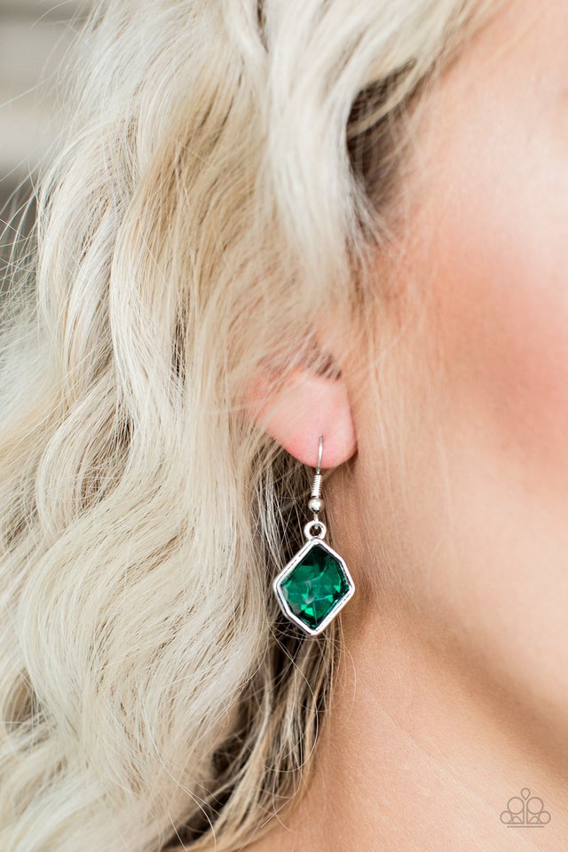 Paparazzi ♥ Glow It Up - Green ♥ Earrings