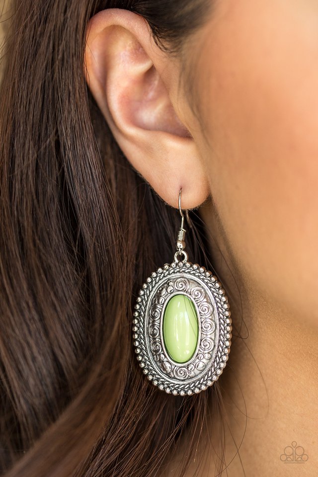 Paparazzi ♥ Haute Hacienda - Green ♥ Earrings