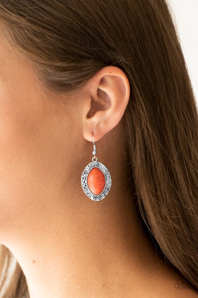 Paparazzi ♥ Aztec Horizons - Orange ♥ Earrings