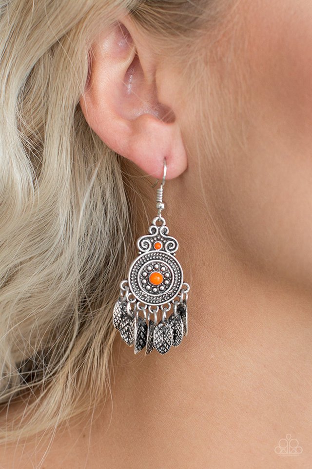 Paparazzi ♥ Lower East WILDSIDE - Orange ♥ Earrings