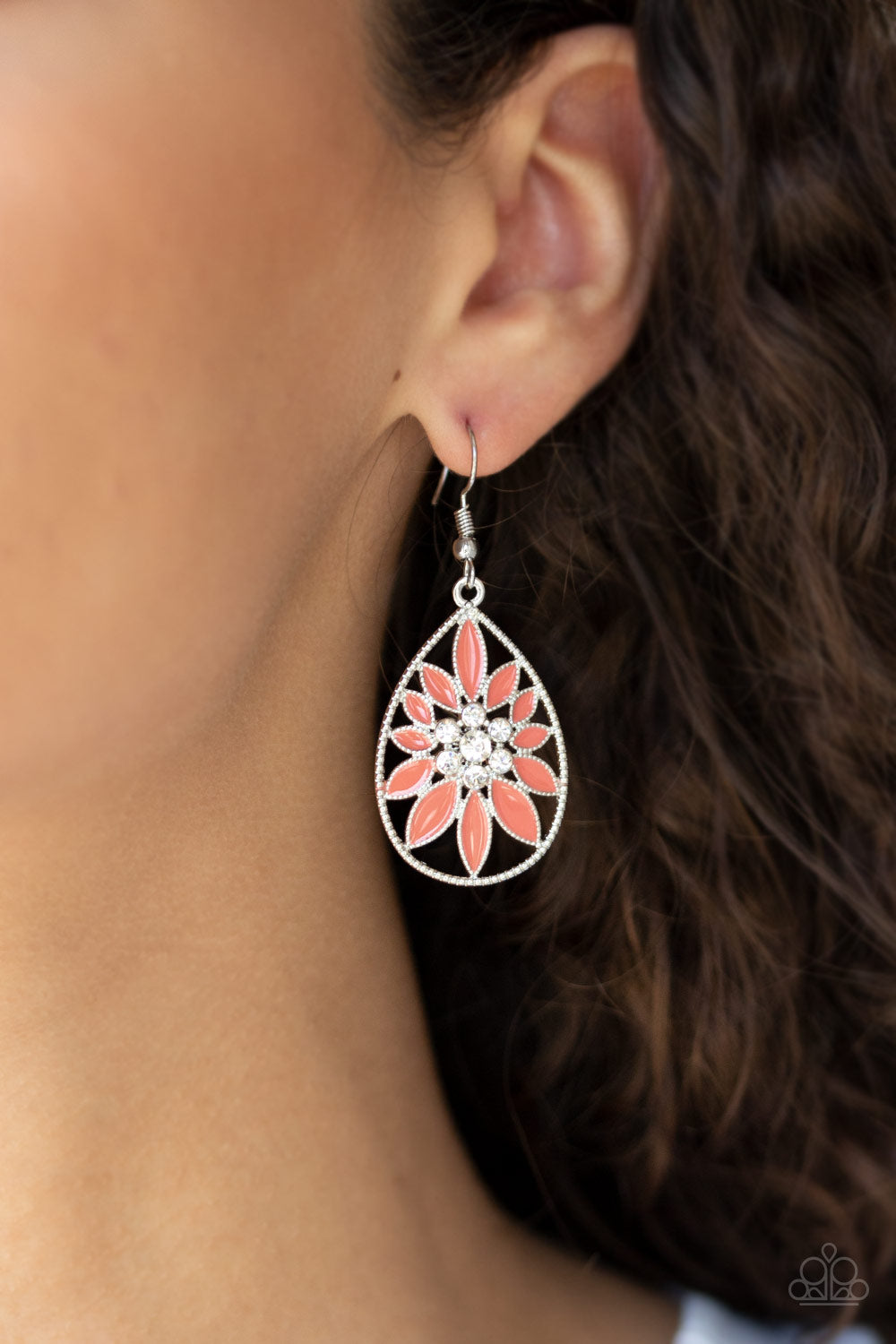 Paparazzi ♥ Floral Morals - Orange ♥ Earrings