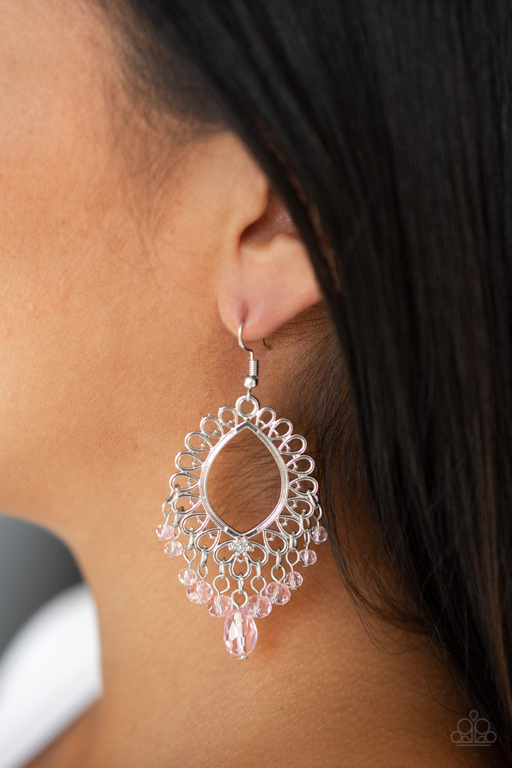 Paparazzi ♥ Just Say NOIR - Pink ♥ Earrings