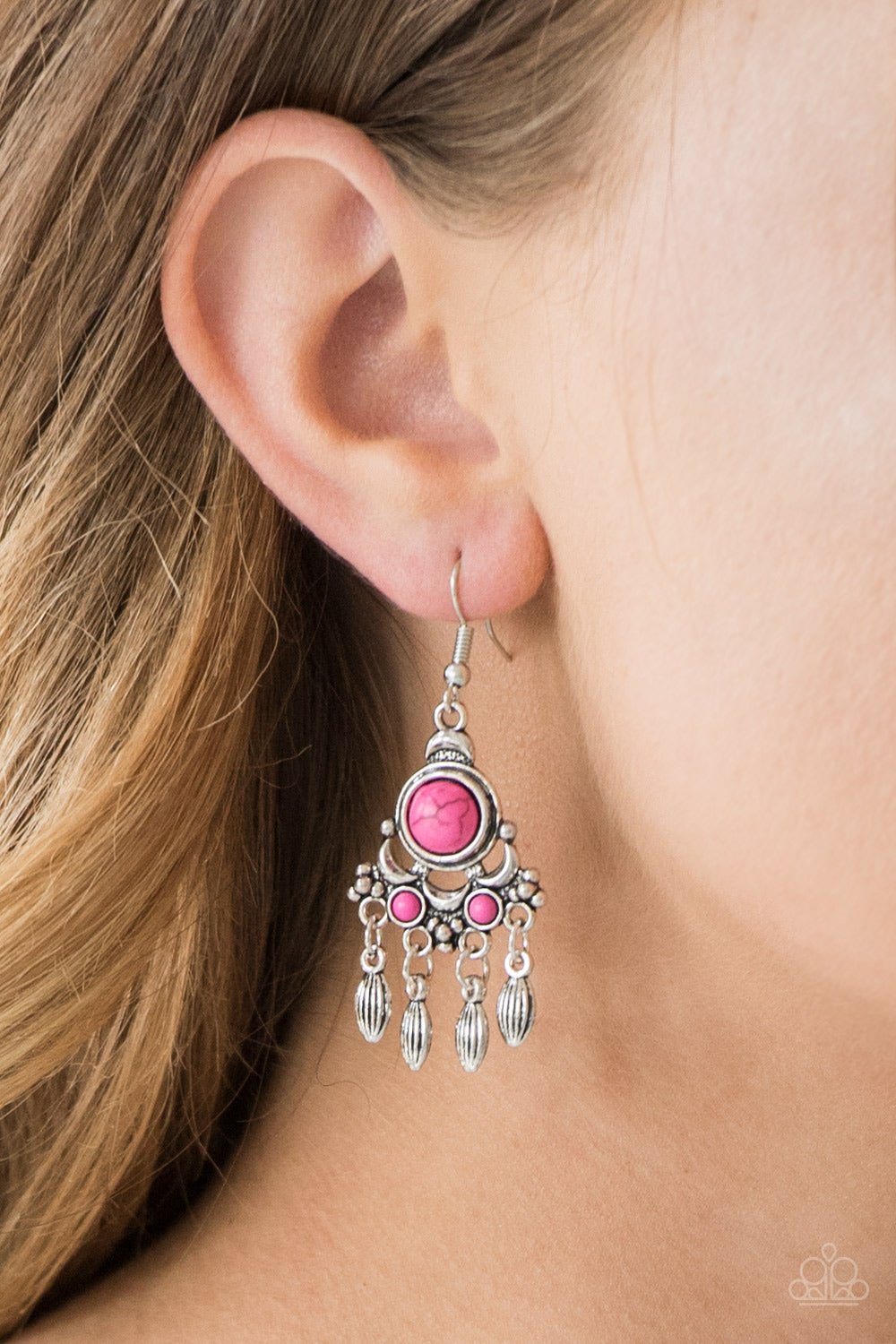 Paparazzi ♥ No Place Like HOMESTEAD - Pink ♥ Earrings