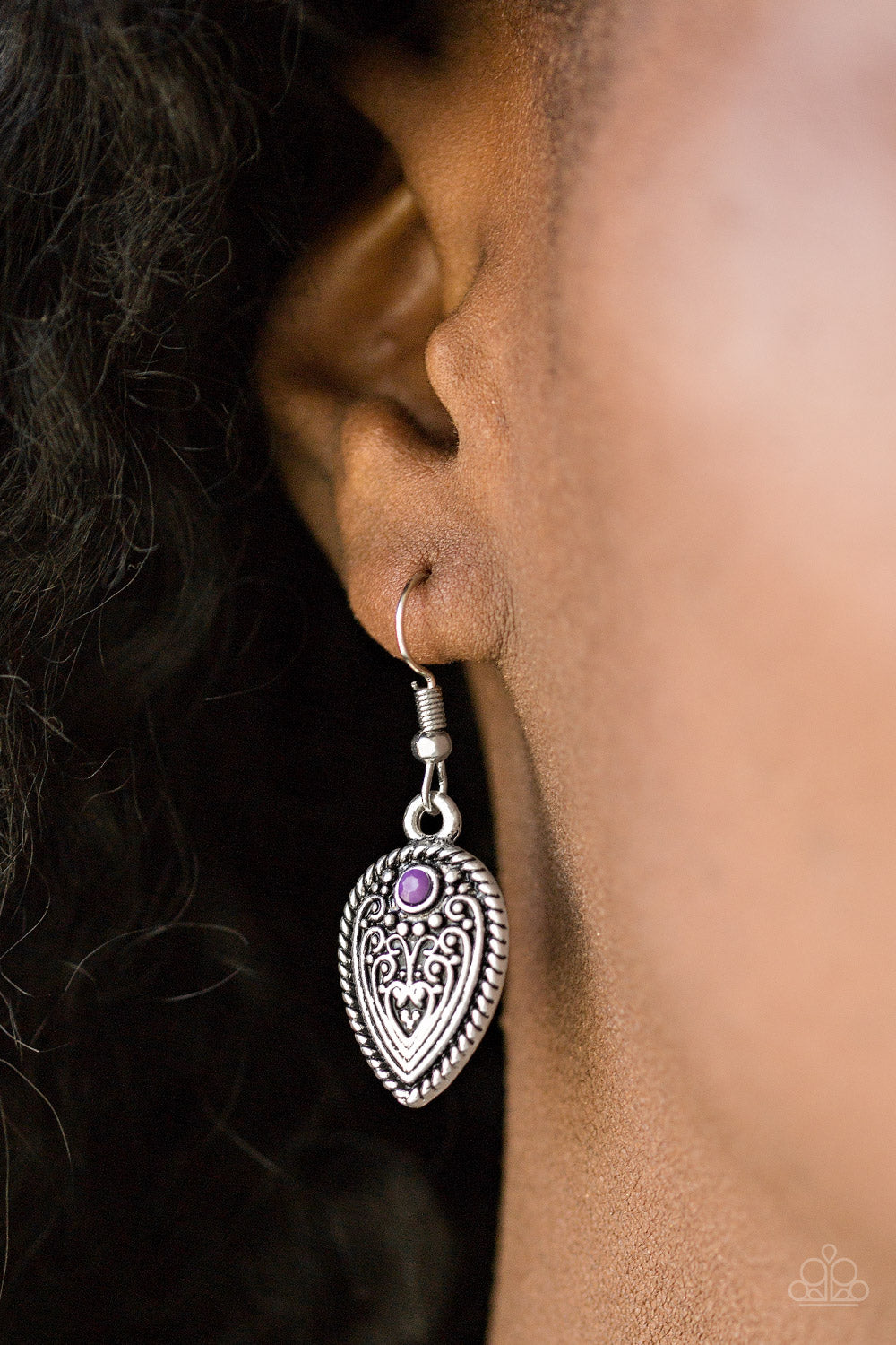 Paparazzi ♥ Distance PASTURE - Purple ♥ Earrings