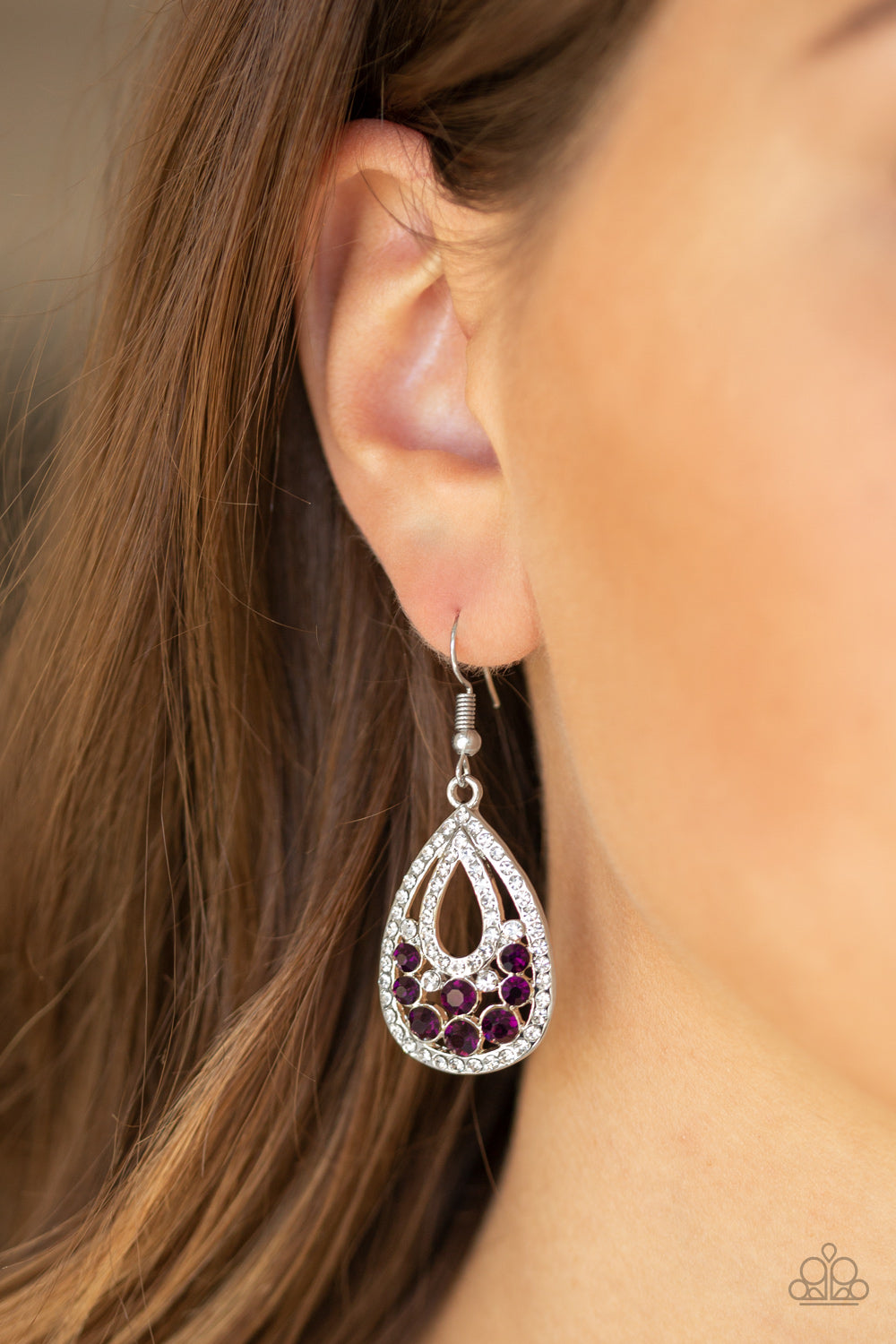 Paparazzi ♥ Sparkling Stardom - Purple ♥ Earrings