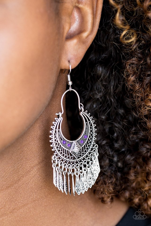 Paparazzi ♥ Walk On The Wildside - Purple ♥ Earrings