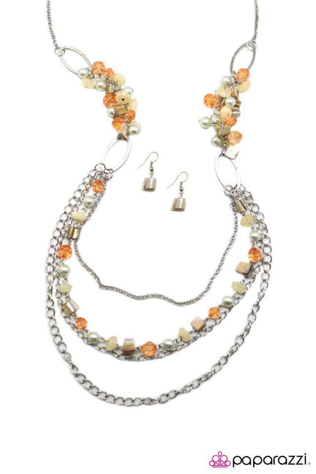 Paparazzi ♥ Well, I Was In the Area - Orange ♥ Necklace