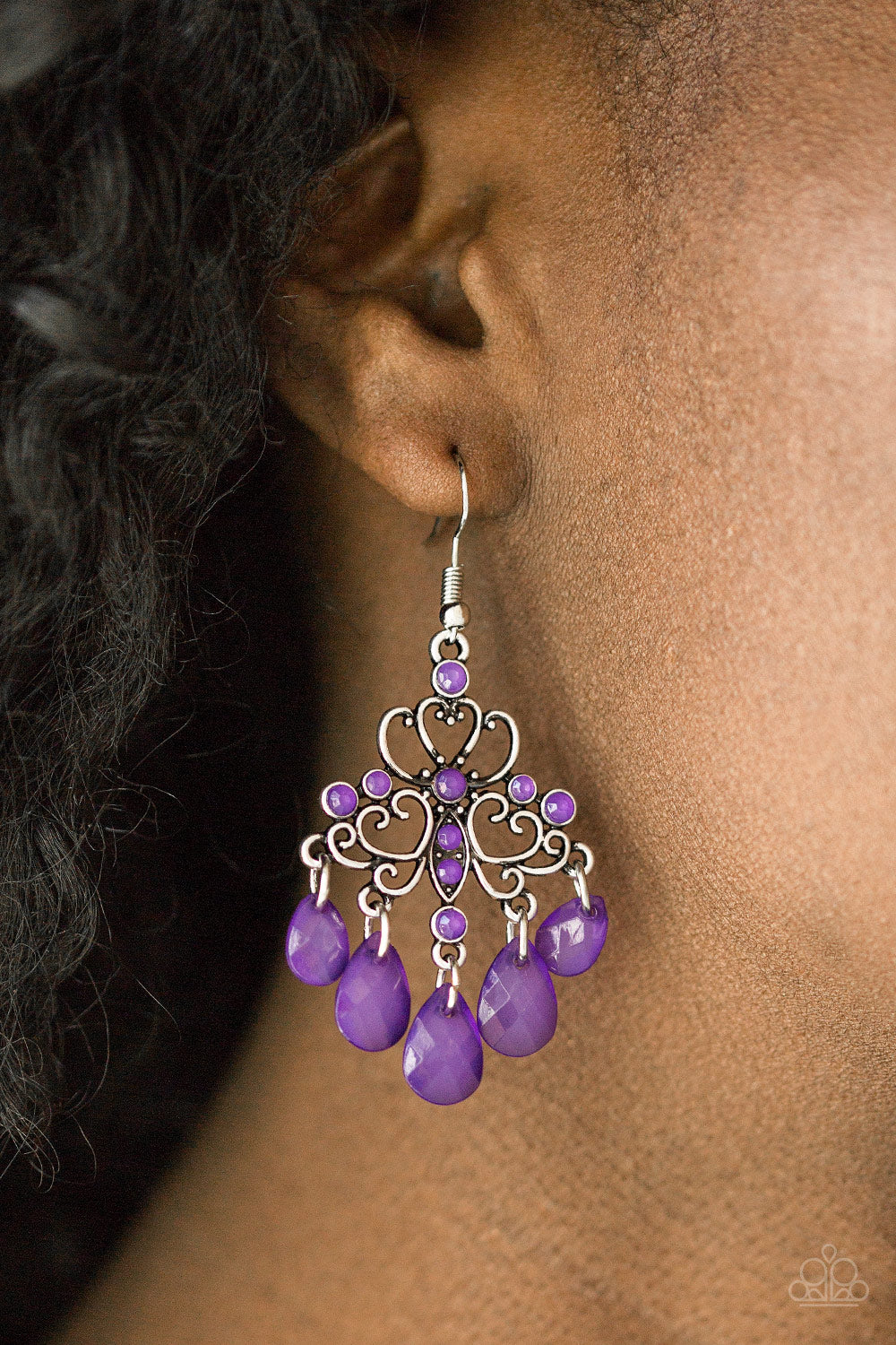 Paparazzi ♥ Dip It GLOW - Purple ♥ Earrings