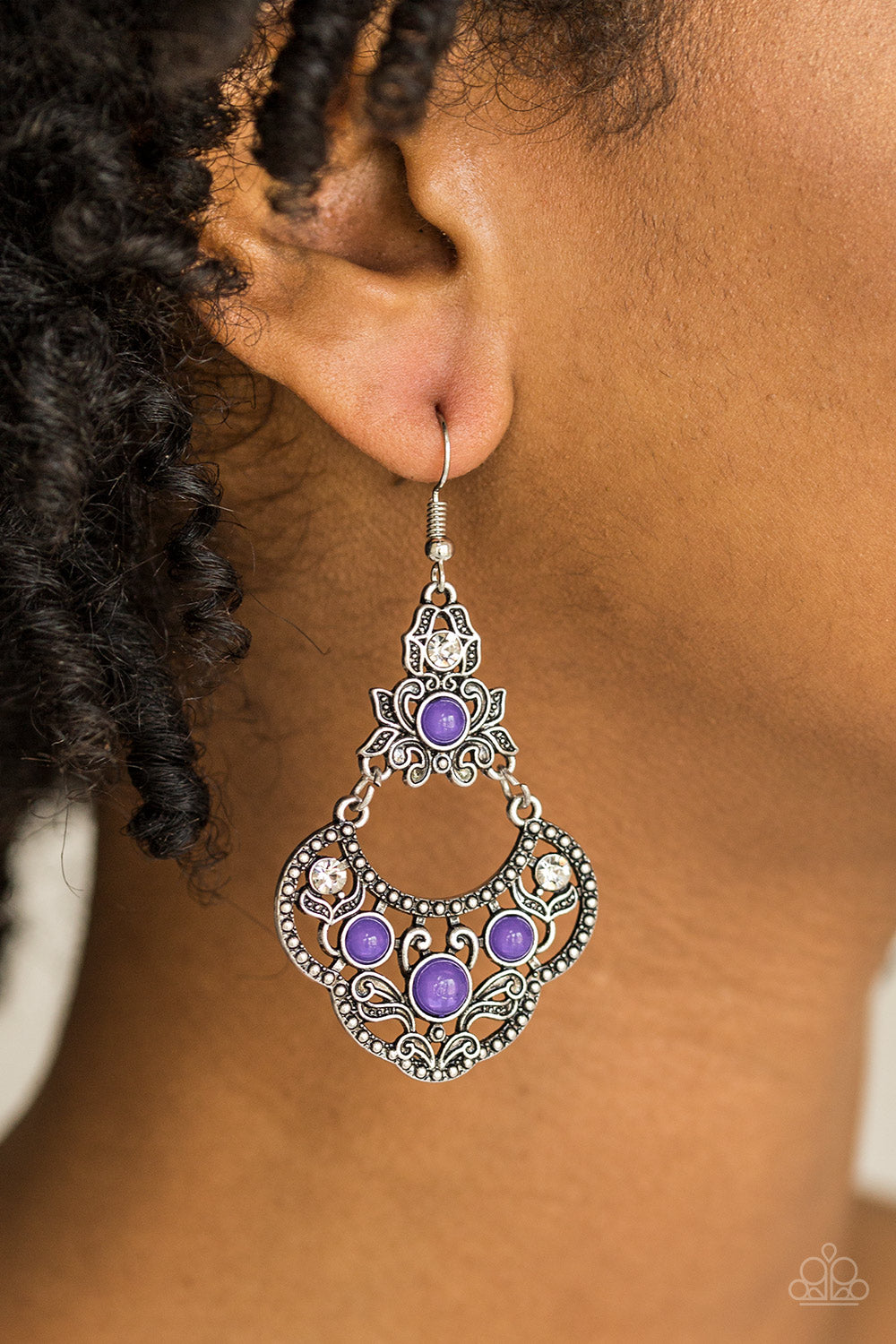 Paparazzi ♥ Garden State Glow - Purple ♥ Earrings