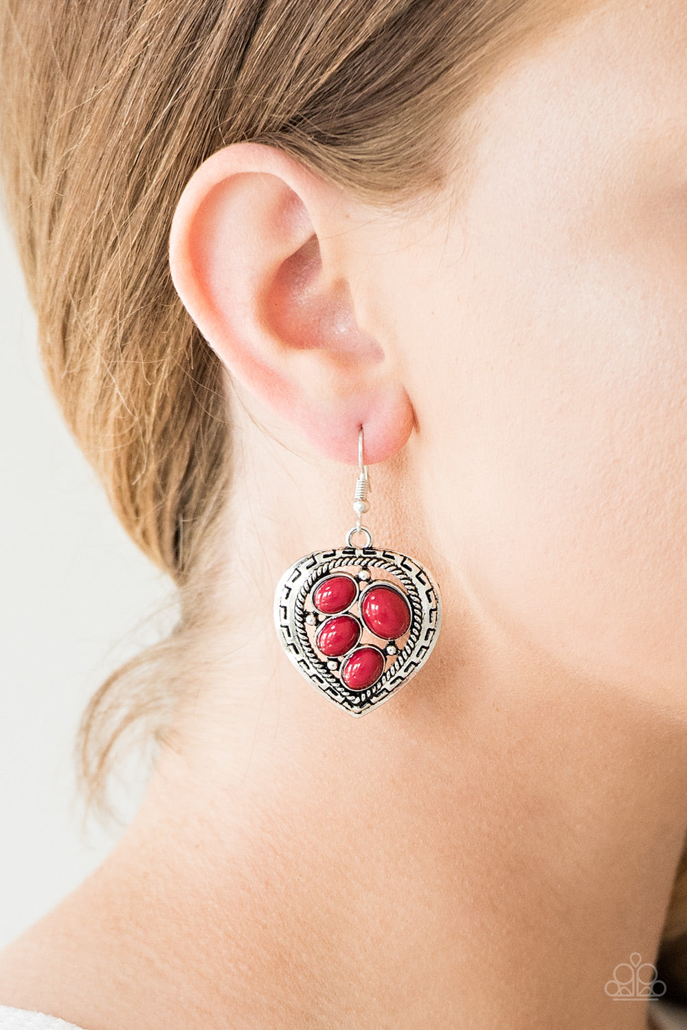 Paparazzi ♥ Wild Heart Wonder - Red ♥ Earrings