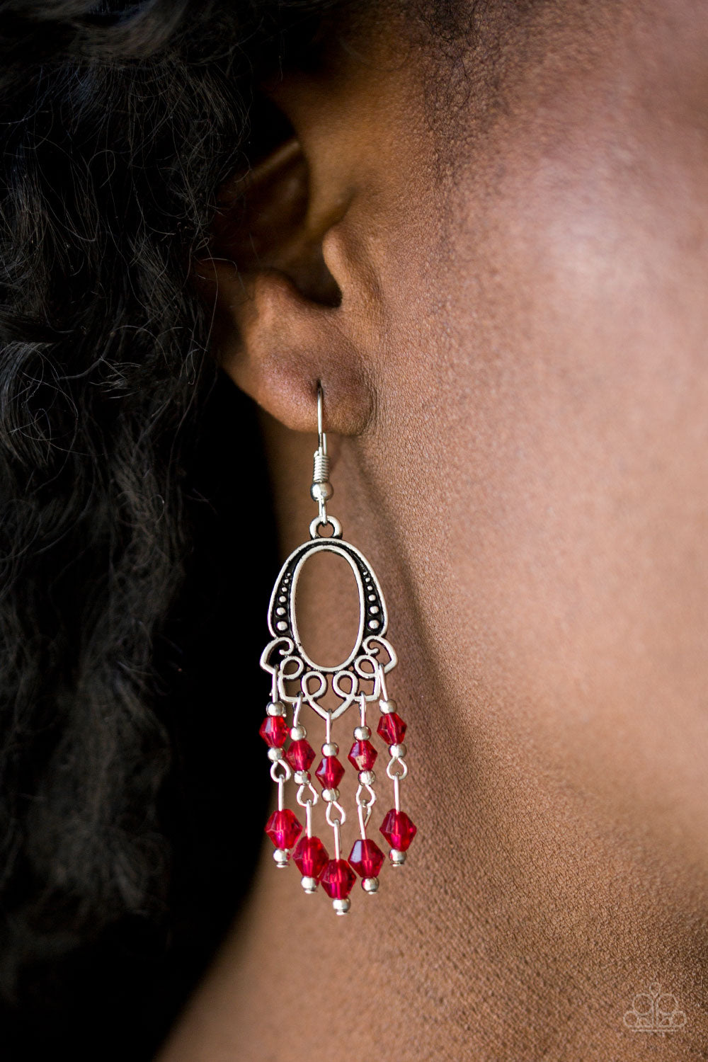 Paparazzi ♥ Not The Only Fish In The Sea - Red ♥ Earrings