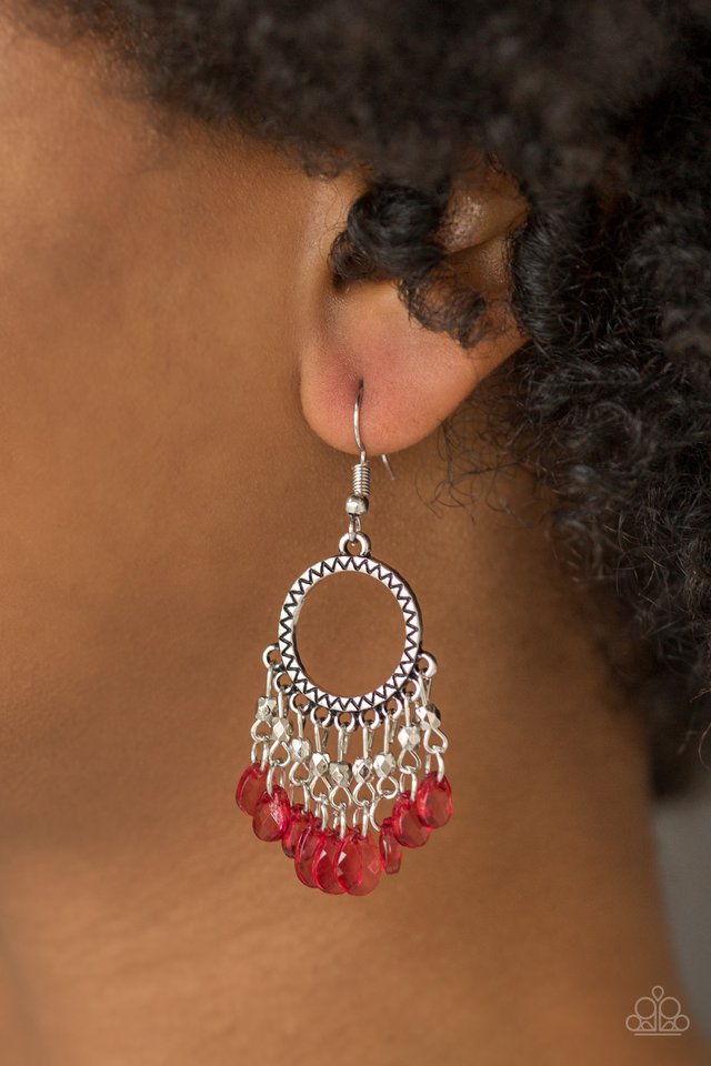 Paparazzi ♥ Paradise Palace - Red ♥ Earrings