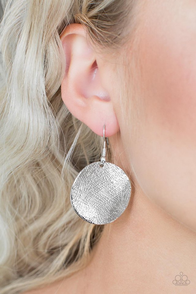 Paparazzi ♥ Basic Bravado - Silver ♥ Earrings