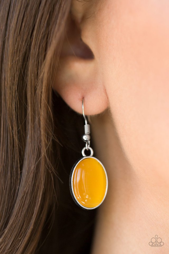Paparazzi ♥ Pool Hoppin - Yellow ♥ Earrings