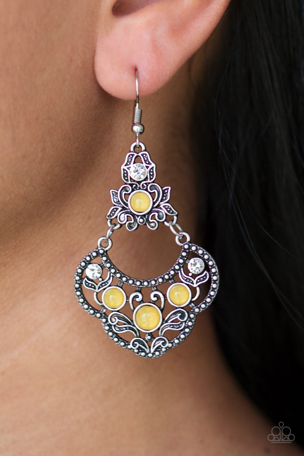 Paparazzi ♥ Garden State Glow - Yellow ♥ Earrings