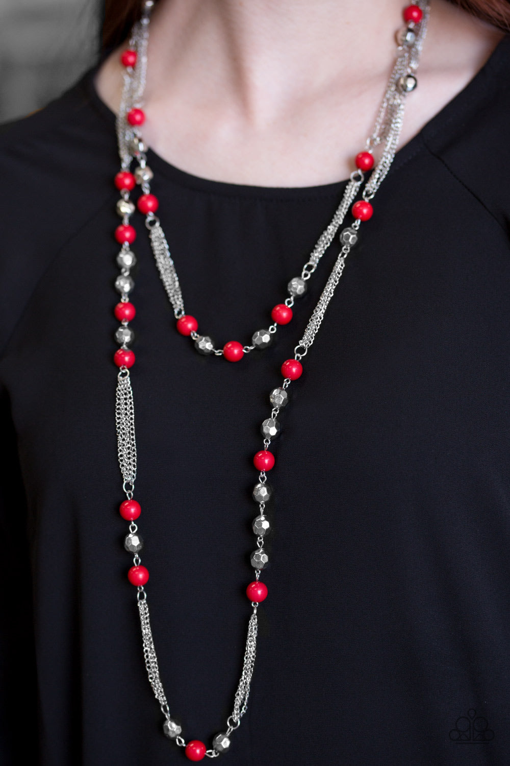 Paparazzi ♥ Beautifully Bodacious - Red ♥ Necklace