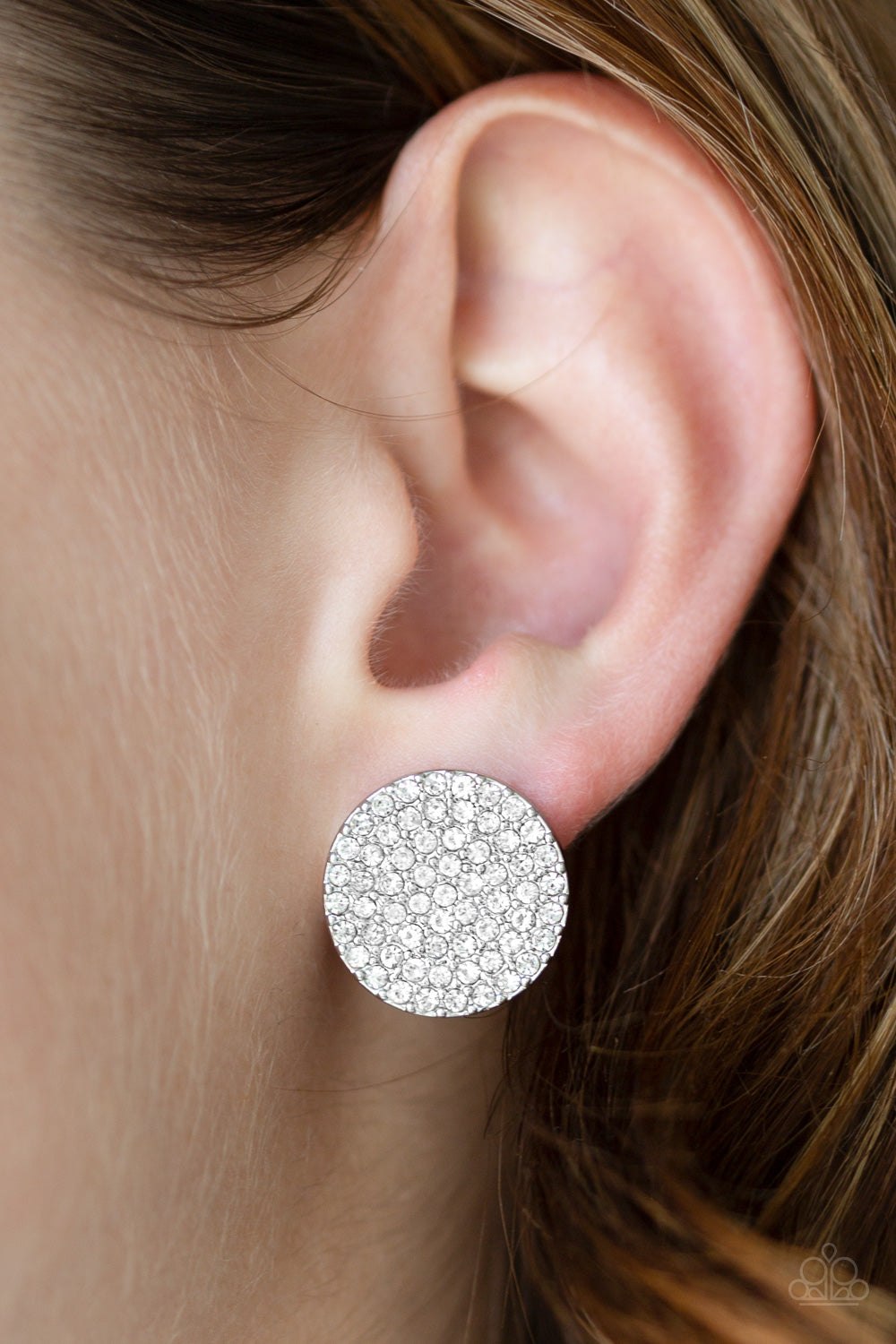 Paparazzi ♥ Radiant Ripples - White ♥ Post Earrings
