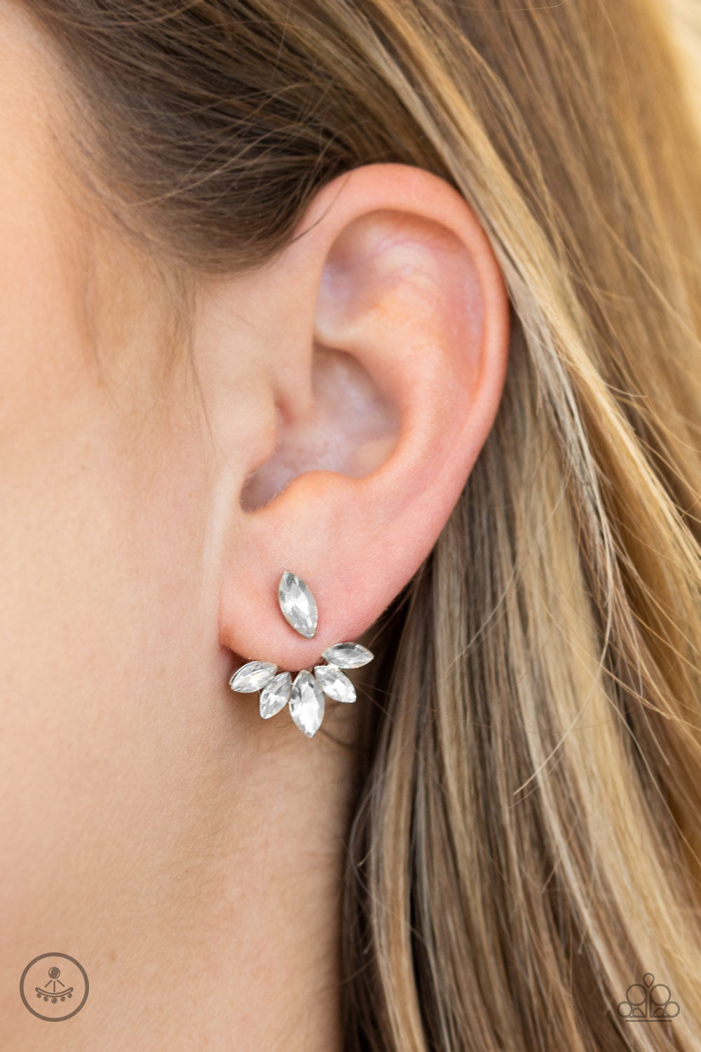Paparazzi ♥ Radical Refinement - White ♥ Post Earrings