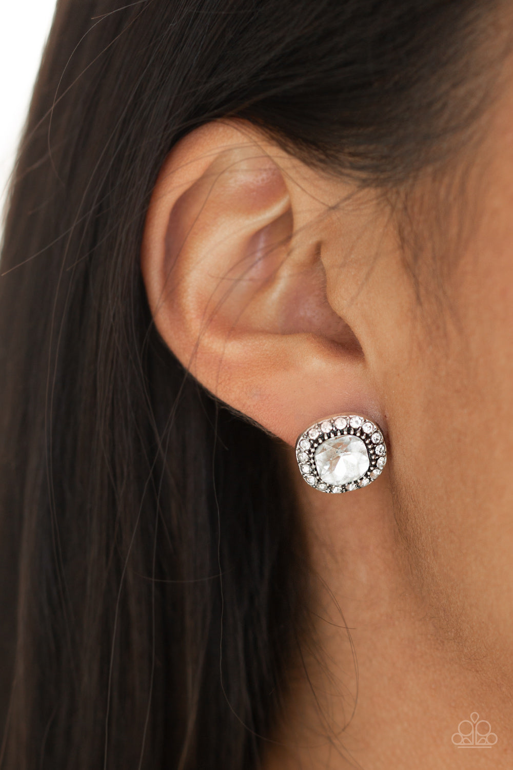 Paparazzi ♥ Latest Luxury - White ♥ Post Earrings
