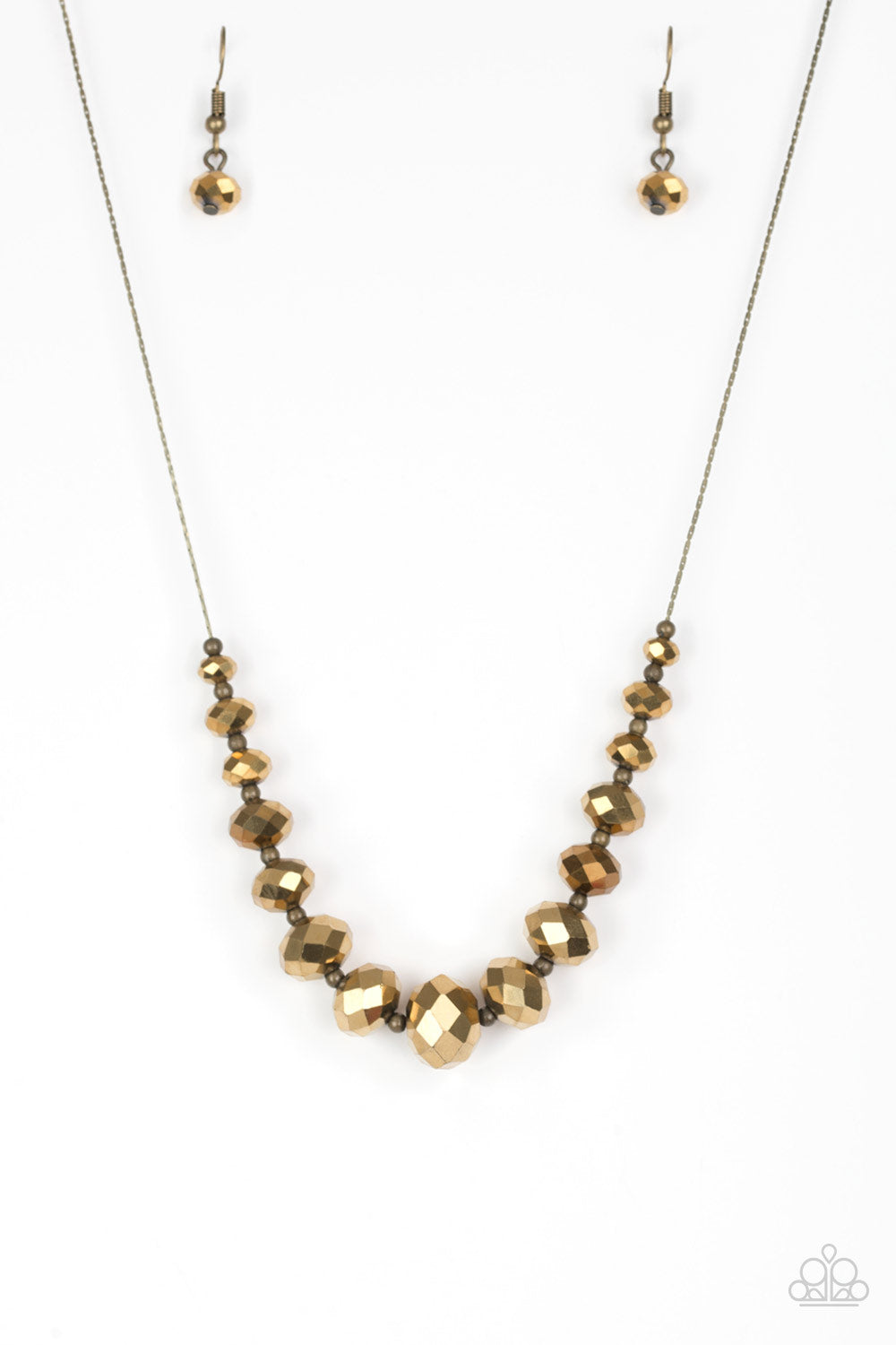 Paparazzi ♥ Crystal Carriages - Brass ♥ Necklace – LisaAbercrombie