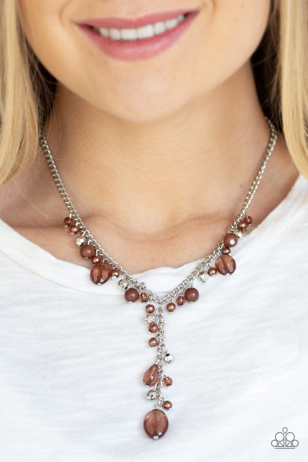Paparazzi ♥ Crystal Couture - Brown ♥ Necklace
