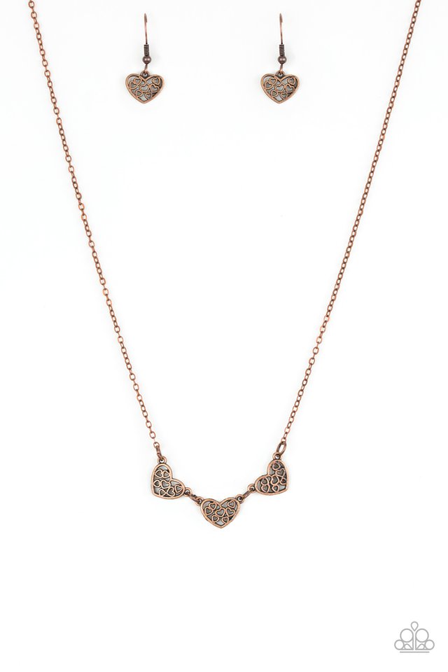 Paparazzi Accessories: Spellbinding Sweetheart - Copper Necklace