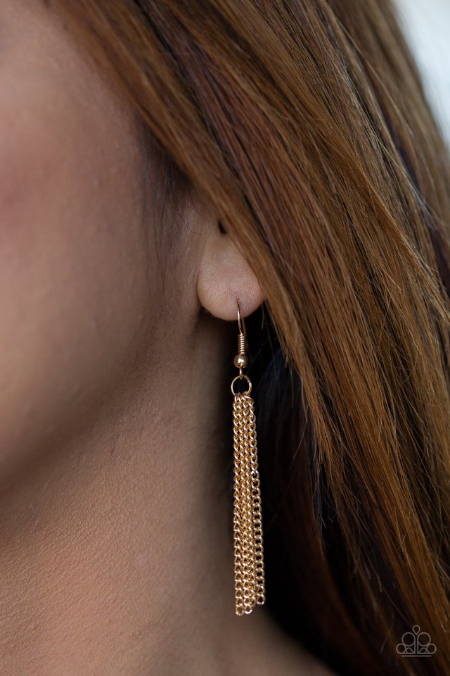 Paparazzi ♥ Gold Necklace 16-187 - Gold ♥ Necklace