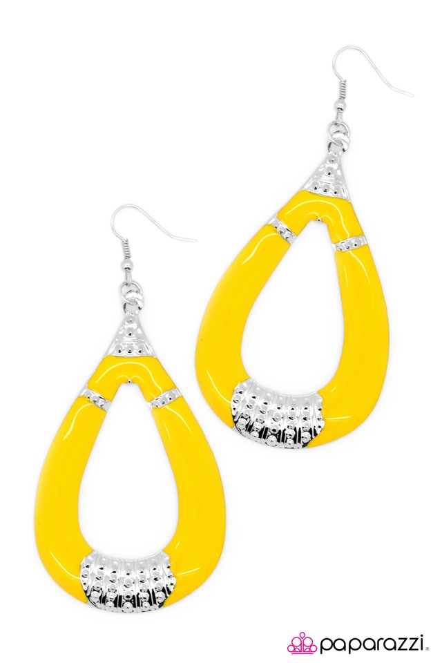 Paparazzi ♥ If You Feel So Inclined - Yellow ♥ Earrings