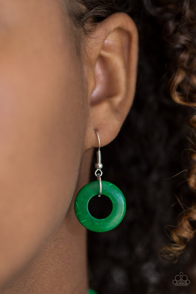 Paparazzi ♥ Waikiki Winds - Green ♥ Necklace