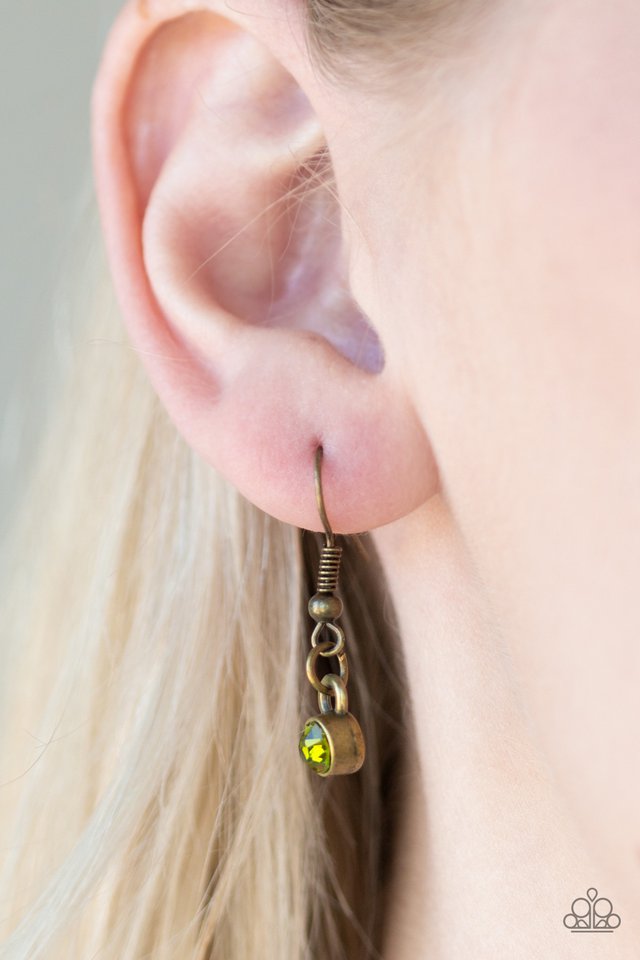 Paparazzi ♥ Casanova Charm - Green ♥ Necklace