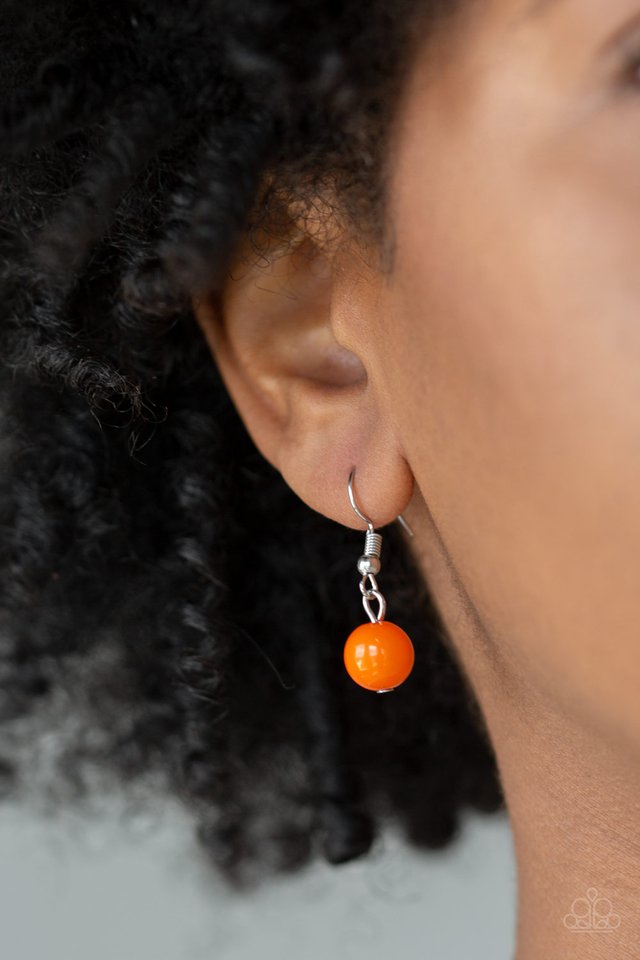 Paparazzi ♥ Friday Night Fringe - Orange ♥ Necklace