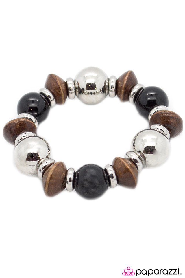 Paparazzi ♥ Thats a Stretch - Black ♥ Bracelet