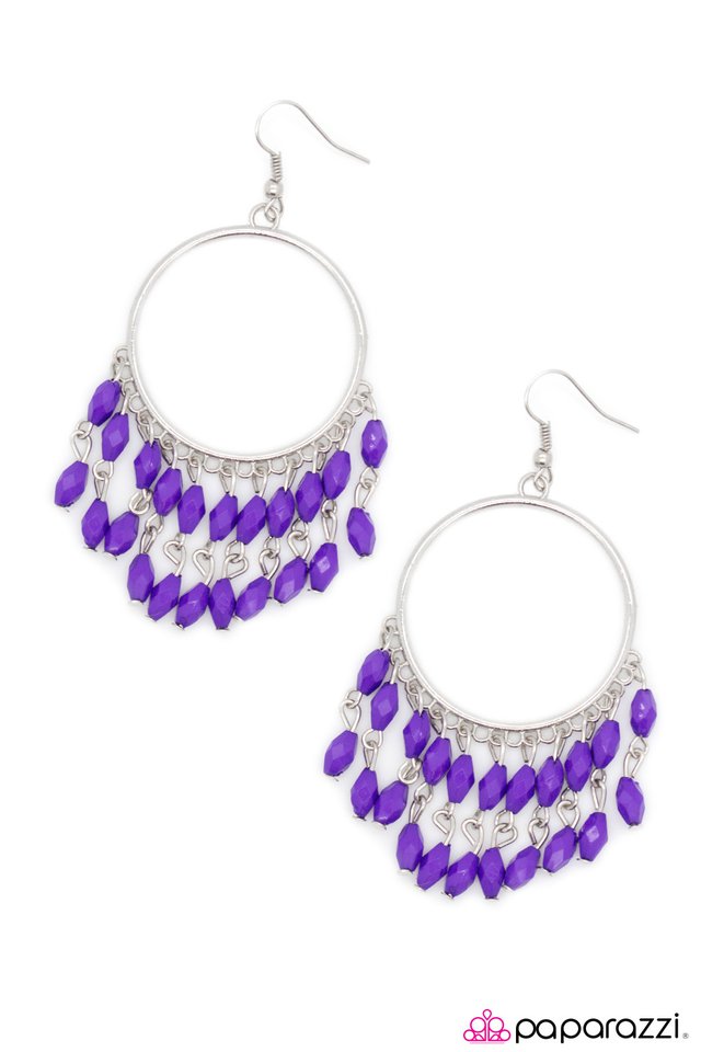 Paparazzi ♥ Sporadic Sprinkles - Purple ♥ Earrings