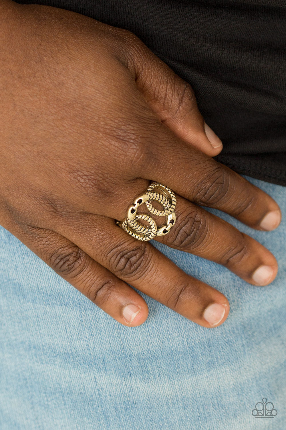 Paparazzi ♥ TRIO de Janeiro - Brass ♥ Ring