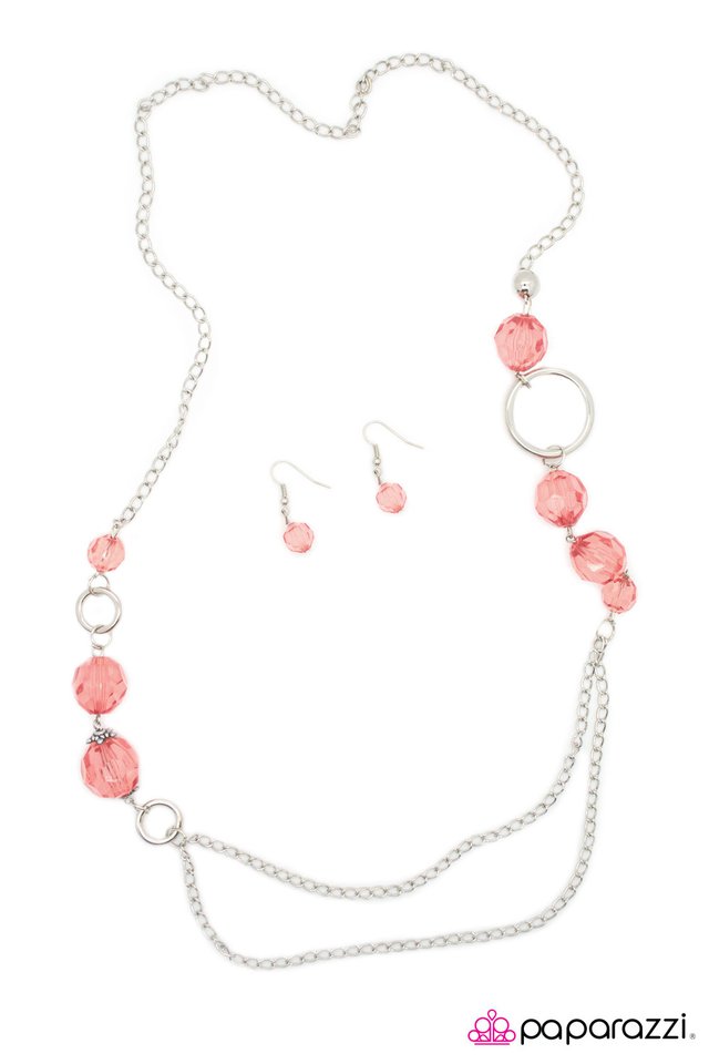 Paparazzi ♥ Crystal Clear - Coral ♥ Necklace