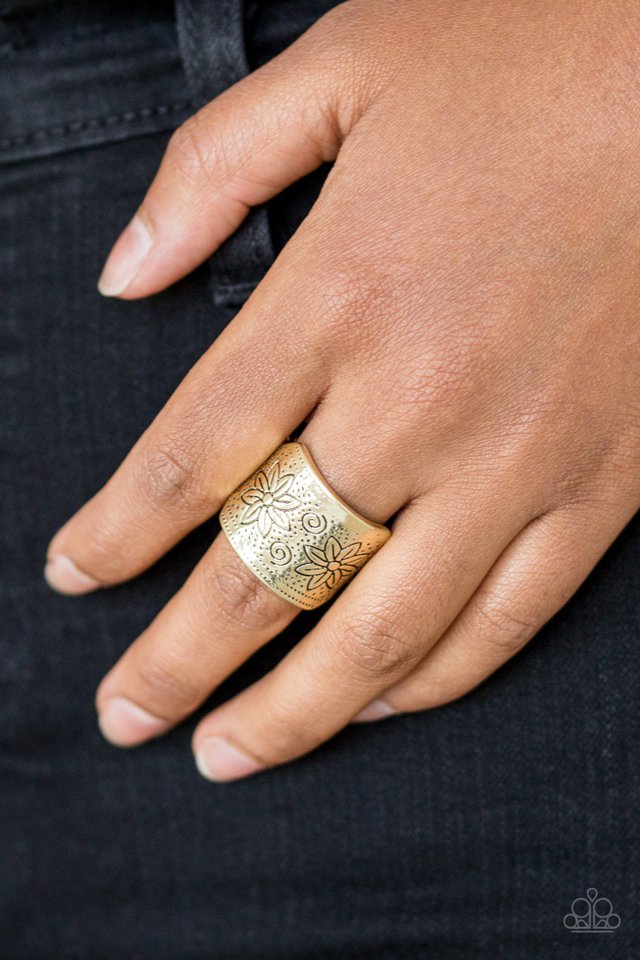Paparazzi ♥ Wild Meadows - Brass ♥ Ring